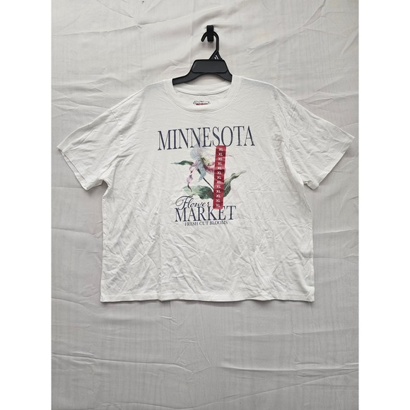 State of Mine Tops - State of Mine Minnesota Flower Market Graphic Tee White Cotton‎ XL 16470